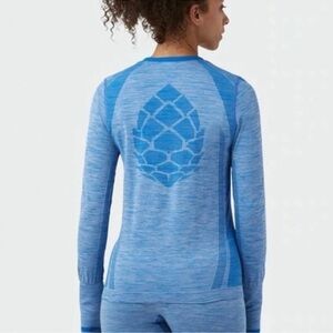 Stio Blue Basis Wind River Pinecone Baselayer Top Seamless